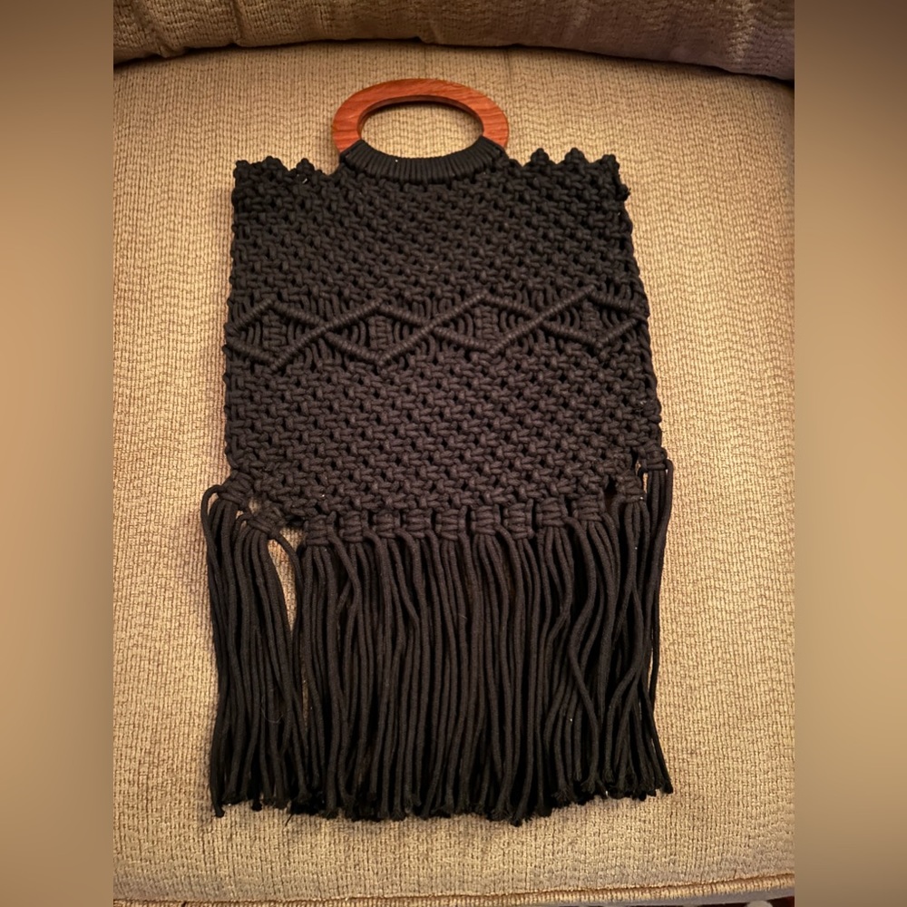Danielle Nicole Macrame Fringe Bag - image 4